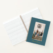 Carnet Cadre doré bleu sarcelle écriture manuscrite moder (Intérieur)