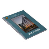 Carnet Cadre doré bleu sarcelle écriture manuscrite moder (Côté Droit)
