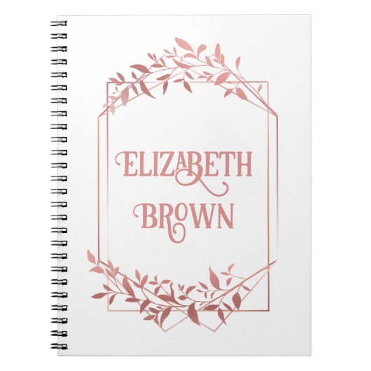 Carnet Cadre élégant en or rose clair (Devant)