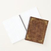 Carnet Cadre en cuir usé et or antique (Intérieur)