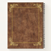 Carnet Cadre en cuir usé et or antique (Dos)