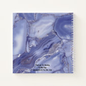 Carnet Cadre en marbre bleu moderne (Dos)