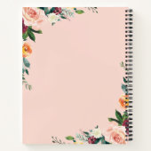 Carnet Cadre fleuri coloré (Dos)