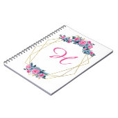 Carnet Cadre floral personnalisé (Côté gauche)
