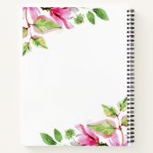 Carnet Cadre floral rose Magnolia (Dos)