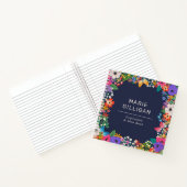 Carnet Cadre floral vibre avec papillons (Intérieur)