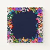 Carnet Cadre floral vibre avec papillons (Dos)