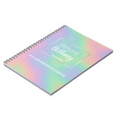 Carnet Cadre métallique Holographique moderne à effet arc (Côté gauche)