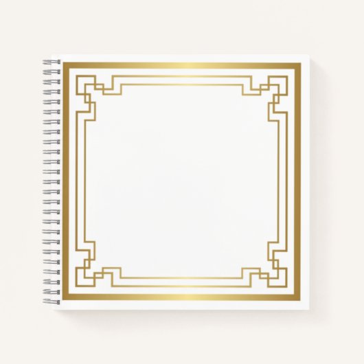 Carnet Cadre or en blanc (Devant)