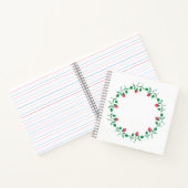 Carnet Cadre rond fleuri avec fleurs roses (Intérieur)