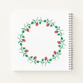 Carnet Cadre rond fleuri avec fleurs roses (Dos)
