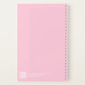 Carnet Cadre Transparent Gingham Rose Pâle (Verso)
