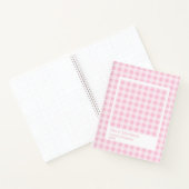 Carnet Cadre Transparent Grand Gingham Rose (Intérieur)