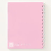 Carnet Cadre transparent large avec étoiles jetées roses (Dos)