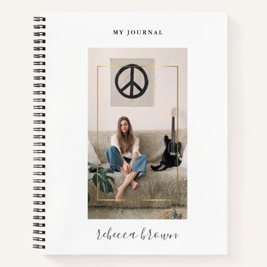 Carnet Cadres d'or manuscrite moderne (Devant)