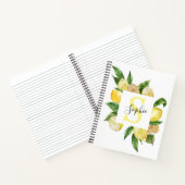 Carnet Cadres et Feuilles de citrons jaunes modernes avec (Intérieur)