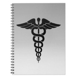 Carnet Caducée Médicale en argent