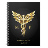 Carnet Caduceus Polygonal Or (Devant)