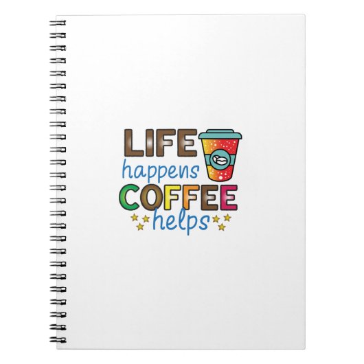 Carnet Café Art Life Happens Café Aide (Devant)