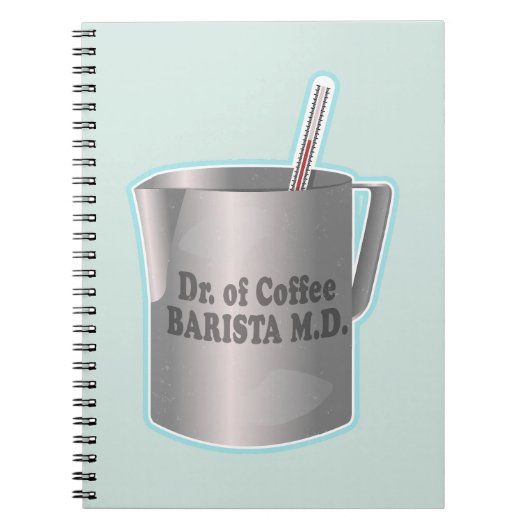 Carnet Café Barista faisant drôle docteur (Devant)