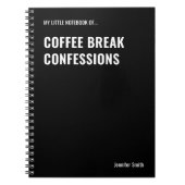 Carnet Café Break Confessions Drôle Office (Devant)