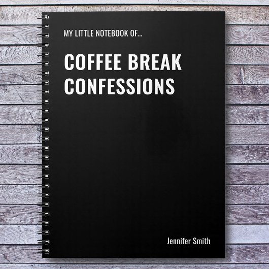 Carnet Café Break Confessions Drôle Office