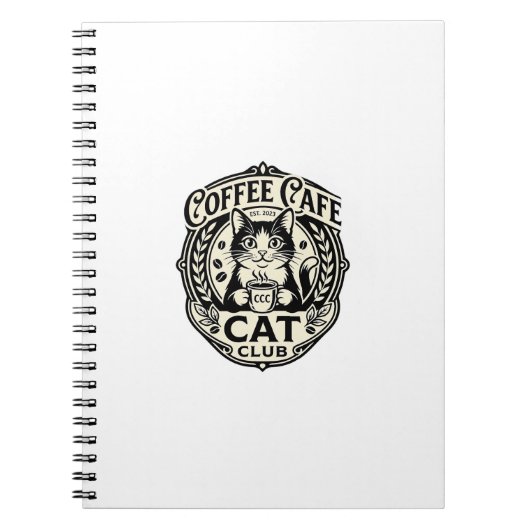 Carnet Café Café Chat Drôle Chat Graphique - Café Café Ca (Devant)