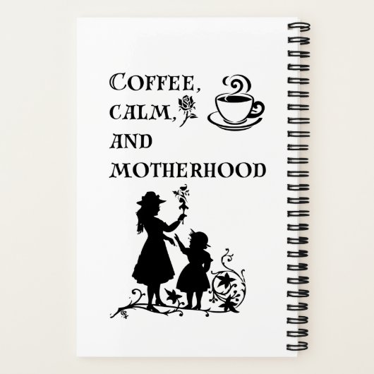 Carnet Café Calme Motherhood Silhouette Art (Verso)