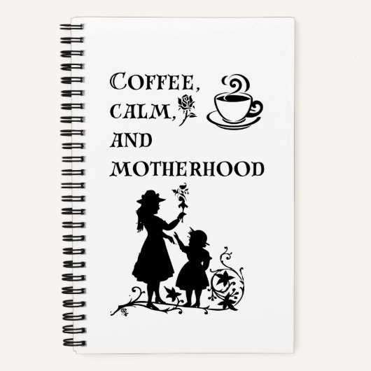 Carnet Café Calme Motherhood Silhouette Art (Recto)