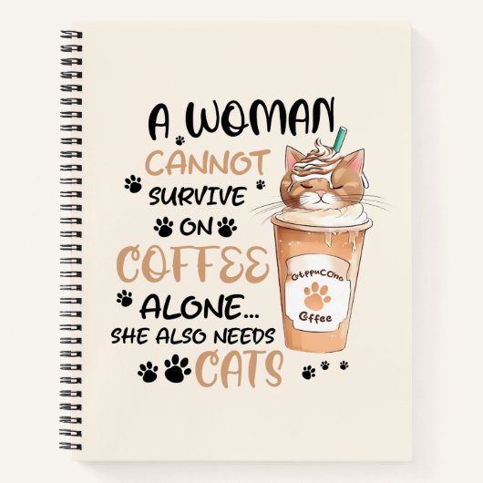 Carnet Café & Chats - Cute Kawaii Art (Devant)