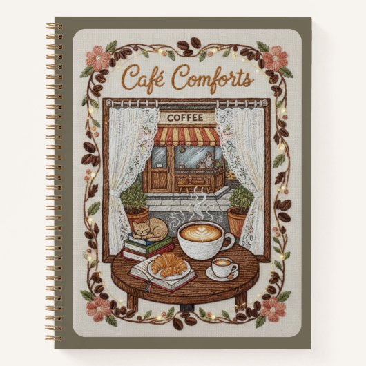 Carnet Café Comforts Broderie Café & Librairie (Devant)