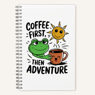 Carnet Café d'abord puis aventure – Joli matin grenouille