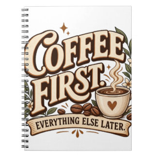 Carnet Café d'abord tout le reste plus tard Vintage Botan