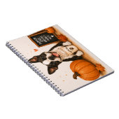 Carnet Café d'automne Boston Terrier (Côté Droit)