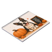 Carnet Café d'automne Boston Terrier (Côté gauche)