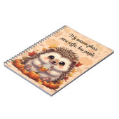 Carnet café d'automne Hedgehog confortable (Côté gauche)