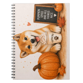 Carnet Café d'automne Shiba Inu