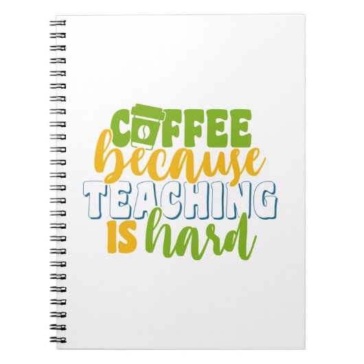 Carnet Café de jour de l'enseignant parce que l'enseignem (Devant)