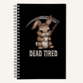 Carnet Café de la faucheuse Dead Tired Cute Bunny Grim Re (Recto)