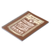 Carnet Café de qualité supérieure haricots à l'affiche ca (Côté gauche)
