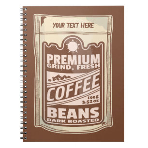 Carnet Café de qualité supérieure haricots à l'affiche ca