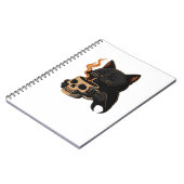 Carnet Café En Chat Foncé Avec Mug Crâne Surdimensionné T (Côté gauche)