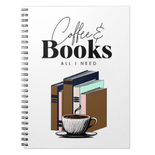 Carnet Café et livres, c'est tout ce dont j'ai besoin Vin