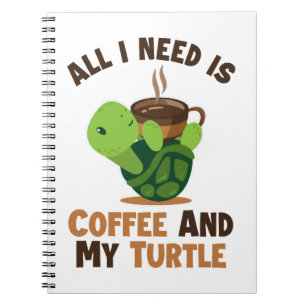 Carnet Café et ma Tortue Tortue Amant Peinte Tortue