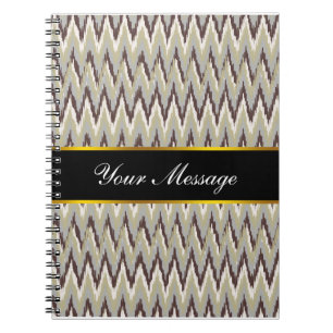 Carnet Café et Sage iKat ZigZag Motif