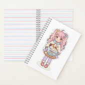 Carnet Cafe Kawaii Neko Fille Anime Chibi (À l'intérieur)
