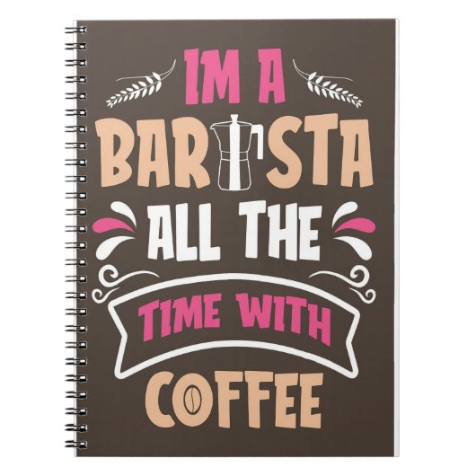 Carnet Café Lover Je Suis Un Café Barista (Devant)