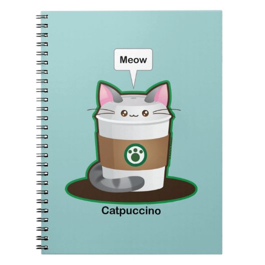 Carnet Café mignon de chat (Devant)