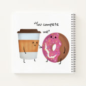 Carnet Café mignon et Donut Complet Couple (Dos)