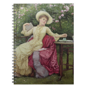 Carnet Café potable et lecture dans le jardin (la semaine